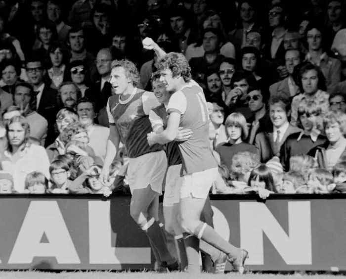 Framed Print : English Football League Division One match Leicester City v Arsenal August 1974 Framed Print : English Football League Division One match Leicester City v Arsenal August 1974