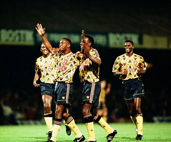 English League Cup Leicester City 1-1 Arsenal. 25-09-1991 Ian Wright