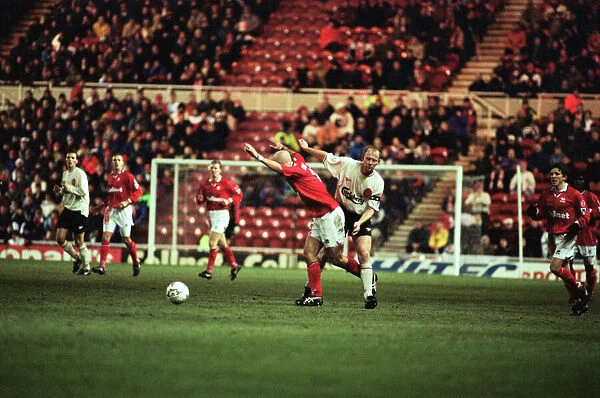 English League Cup Match Middlesbrough 2 -1 Liverpool held at Riverside Stadium