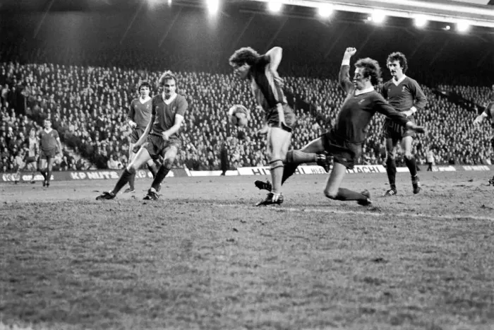 Framed Print : English League Division One match at Anfield. Liverpool 0 v Southampton 1