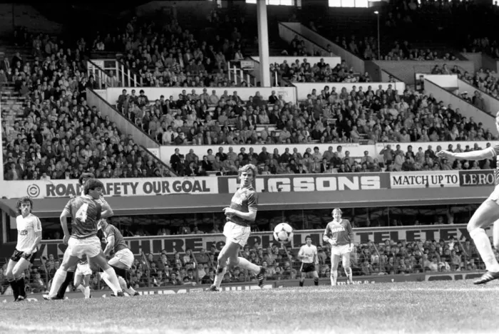 Framed Print : English League Division One match. Everton 1 v Ipswich Town 1. May 1983 MF11-28-112