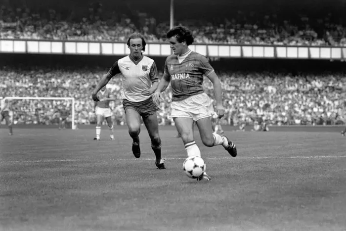 Framed Print : English League Division One match Everton 1 v Stoke City 0 August 1983