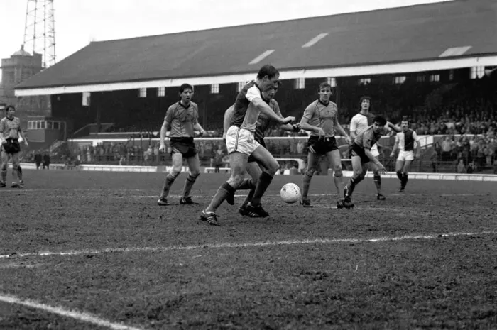 Framed Print : English League Division One match at Ewood Park. Blackburn Rovers 4 v. Derby County 1