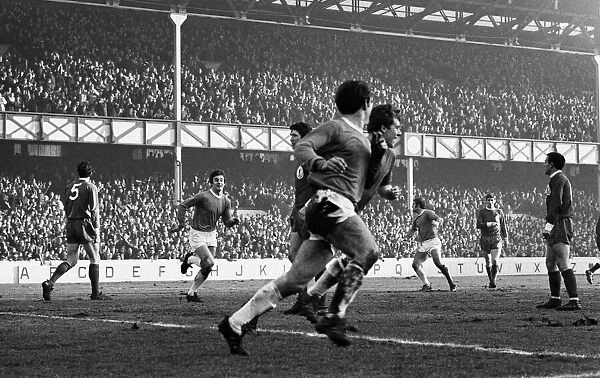 English League Division One match at Goodison Park. Everton 1 v Liverpool 0