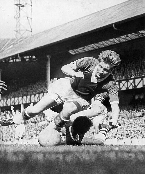 English League Division One match at Goodison Park. Everton 1 v Arsenal 6