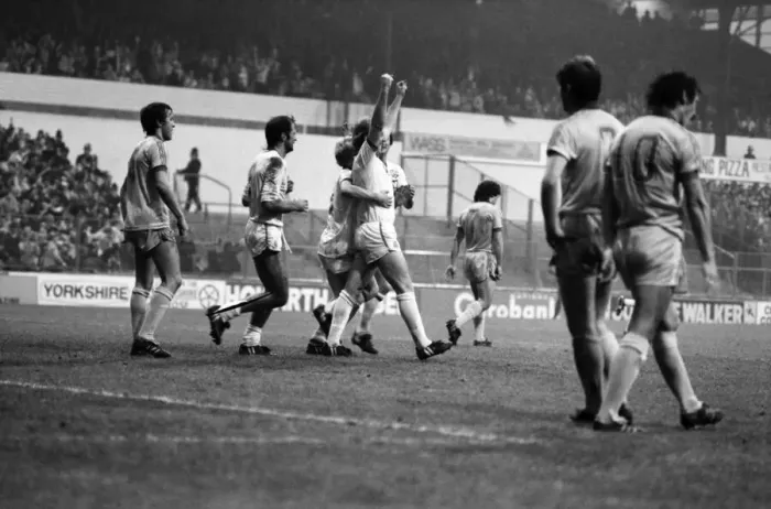 Framed Print : English League Division Two match. Leeds United 3 v Newcastle United 1