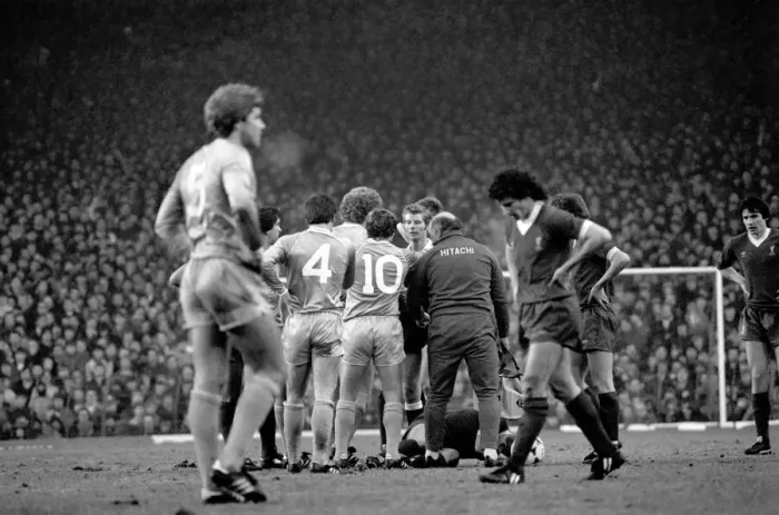 Framed Print : English League Division One match. Liverpool 1 v Manchester City 3