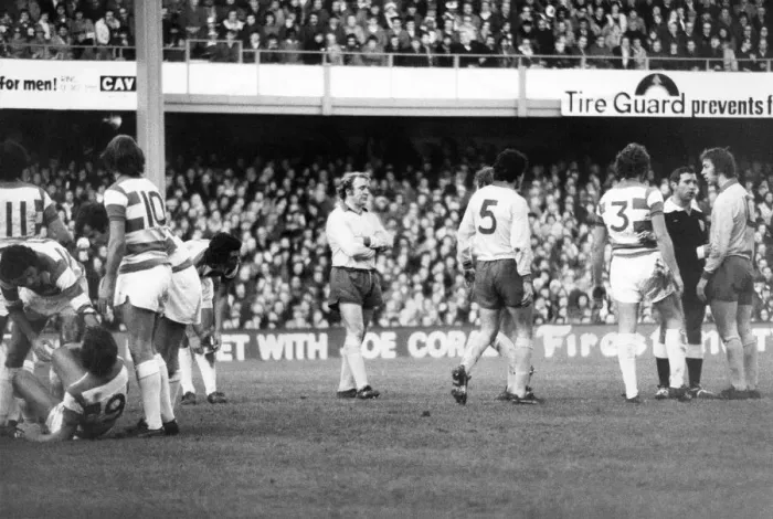 Framed Print : English League Division One match at Loftus Road Queens Park Rangers 1 v Derby
