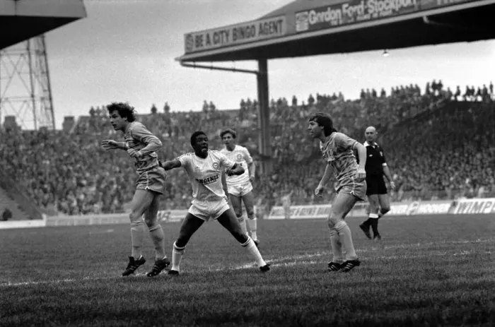 Framed Print : English League Division Two match at Maine Road Manchester City 4 v Brighton