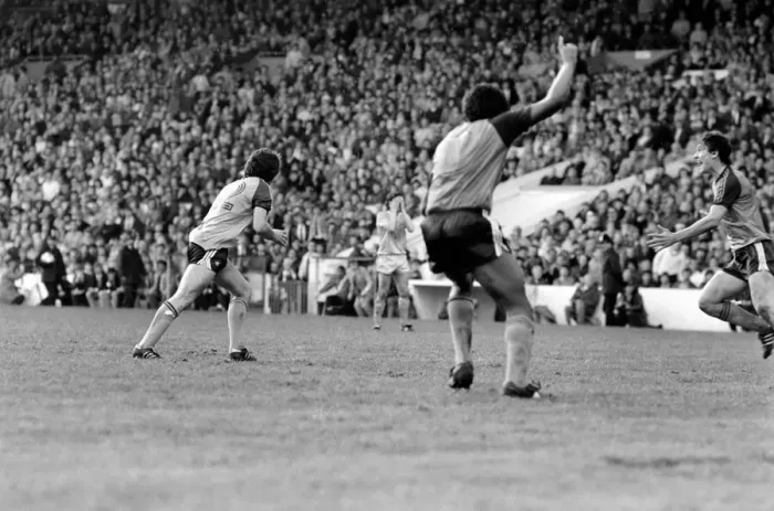 Framed Print : English League Division One match. Manchester City 0 v Luton Town 1. May 1983 MF11-29-058 Framed Print : English League Division One match. Manchester City 0 v Luton Town 1. May 1983 MF11-29-058