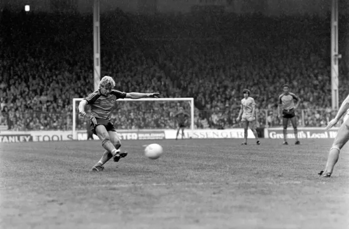 Framed Print : English League Division One match. Manchester City 0 v Luton Town 1. May 1983 MF11-29-079
