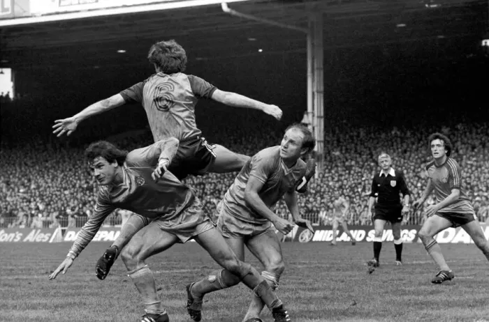 Framed Print : English League Division One match. Manchester City 0 v Luton Town 1. May 1983 MF11-29-094