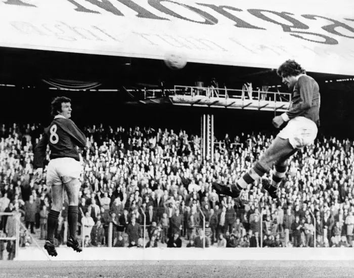 Framed Print : English League Division Two match at Ninian Park. Cardiff City 2 v Nottingham