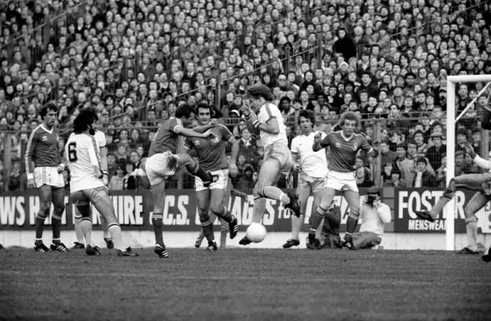 Framed Print : English League Division One match Nottingham Forest v. Aston Villa. Action from the match Framed Print : English League Division One match Nottingham Forest v. Aston Villa. Action from the match