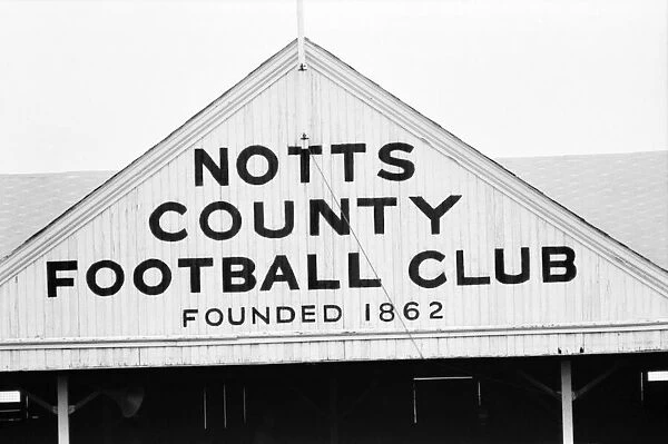 English League Division One match. Notts County 3 v Manchester United 2