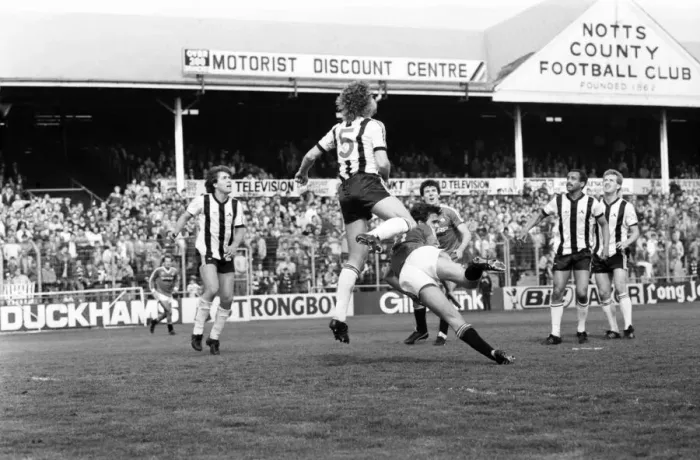 Framed Print : English League Division One match. Notts County 3 v Manchester United 2 Framed Print : English League Division One match. Notts County 3 v Manchester United 2