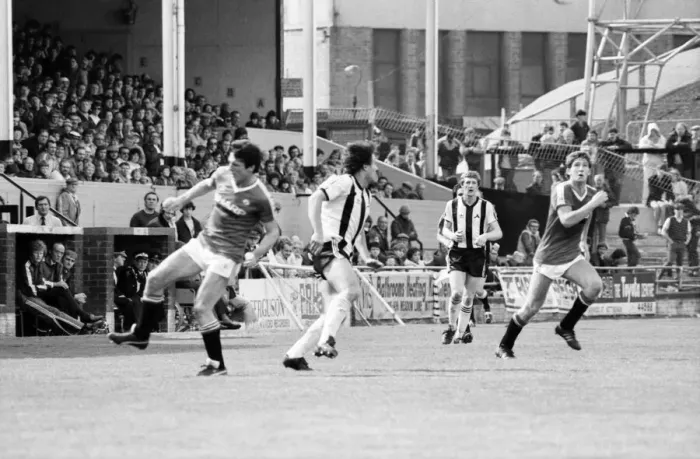 Framed Print : English League Division One match. Notts County 3 v Manchester United 2 Framed Print : English League Division One match. Notts County 3 v Manchester United 2