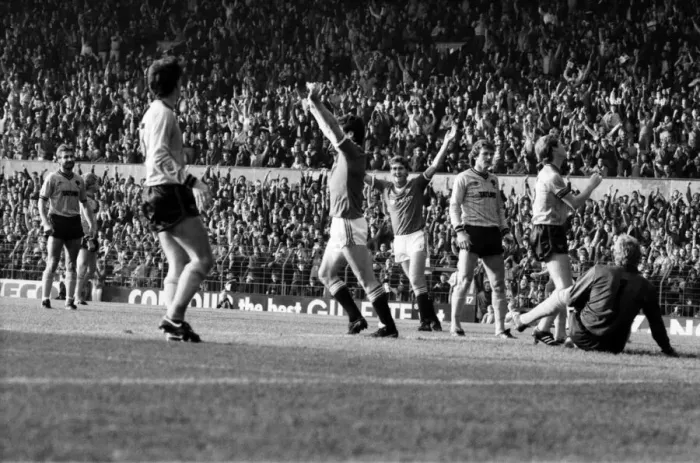 Framed Print : English League Division One match at Old Trafford. Manchester United 3 v Wolverhampton Framed Print : English League Division One match at Old Trafford. Manchester United 3 v Wolverhampton