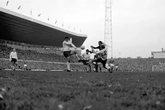 Framed Print : English League Division One Match at Old Trafford. Manchester United 3 v Tottenham Framed Print : English League Division One Match at Old Trafford. Manchester United 3 v Tottenham