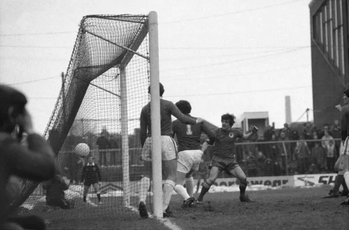 Framed Print : English League Division Two match. Oldham Athletic 0 v Blackburn Rovers 3