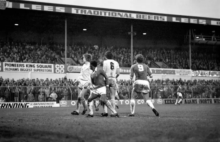 Framed Print : English League Division Two match. Oldham Athletic 1 v Chelsea 0