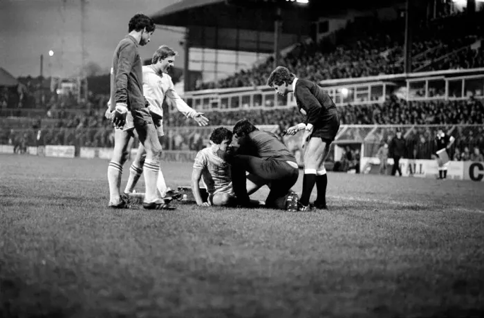 Framed Print : English League Division Two match. Oldham Athletic 1 v Chelsea 0 Framed Print : English League Division Two match. Oldham Athletic 1 v Chelsea 0