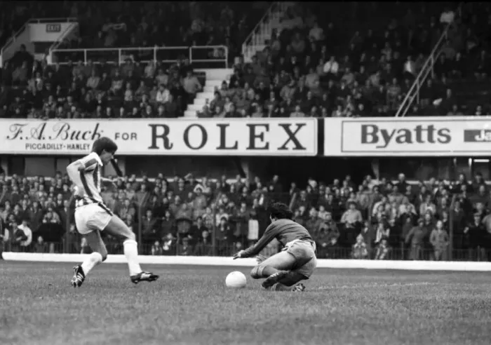 Framed Print : English League Division One match. Stoke 3 v Brighton and Hove Albion 0