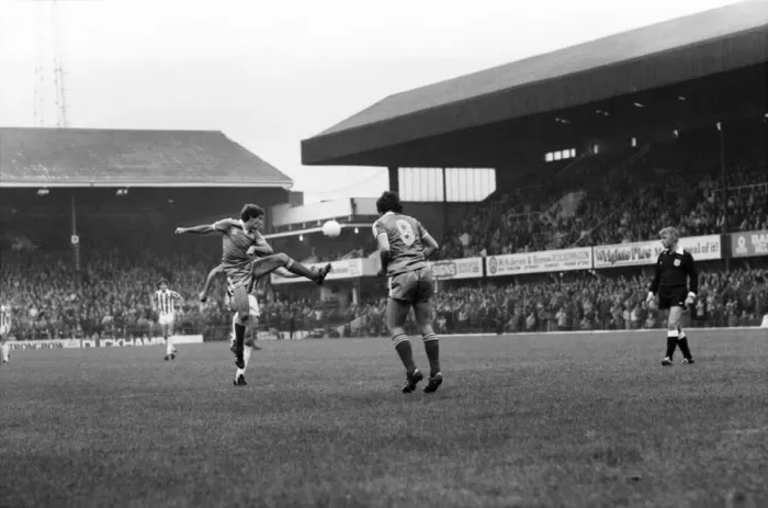 Framed Print : English League Division One match. Stoke 3 v Brighton and Hove Albion 0