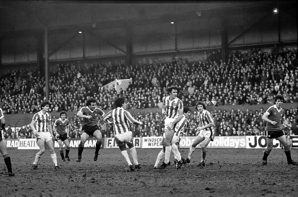 English League Division One match. Stoke City 0 v Manchester United 3