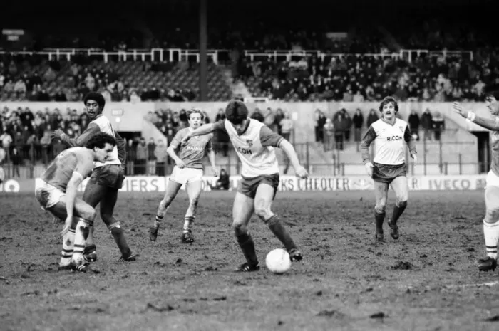Framed Print : English League Division One match Stoke City 1 v Everton 1 January 1984 Framed Print : English League Division One match Stoke City 1 v Everton 1 January 1984
