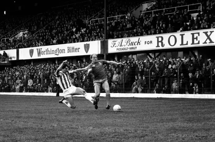 Framed Print : English League Division One match Stoke City 1 v Ipswich Town 0 January 1983 Framed Print : English League Division One match Stoke City 1 v Ipswich Town 0 January 1983