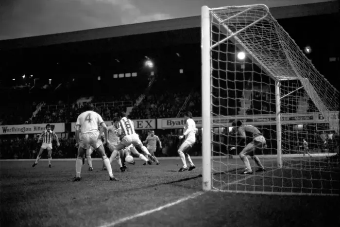 Framed Print : English League Division One match. Stoke City 1 v Leeds United 2 Framed Print : English League Division One match. Stoke City 1 v Leeds United 2