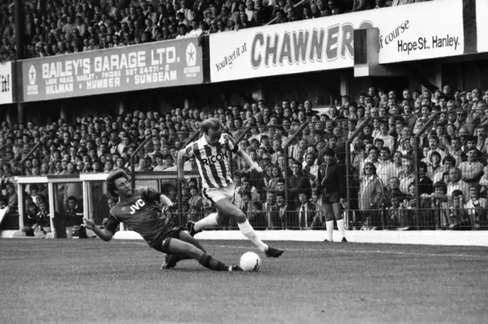 Framed Print : English League Division One match. Stoke City 2 v Arsenal 1 August 1982