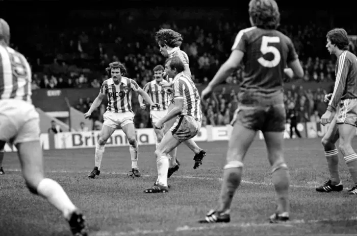 Framed Print : English League Division One match. Stoke City 2 v Ipswich Town 0. November 1981 MF04-26
