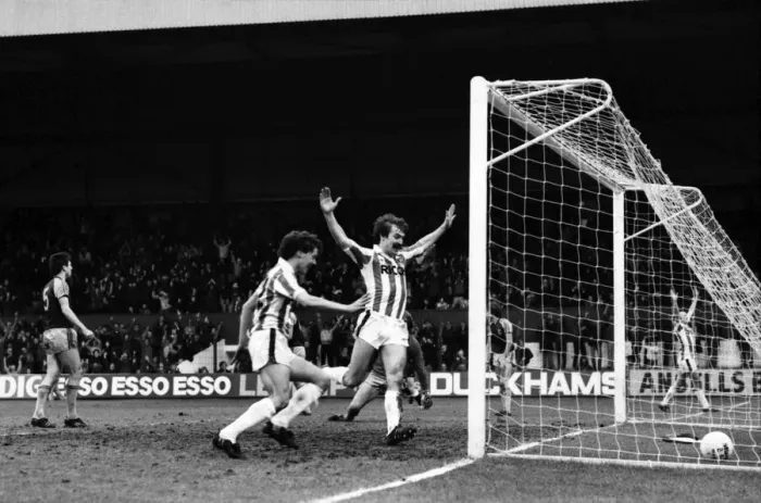 Framed Print : English League Division One match. Stoke City 2 v West Ham United 1 Framed Print : English League Division One match. Stoke City 2 v West Ham United 1