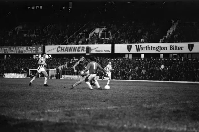 Framed Print : English League Division One match. Stoke City 5 v West Ham United 2