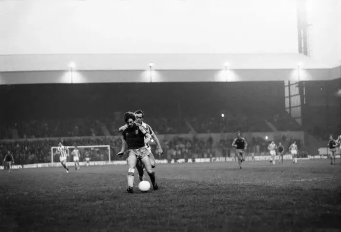 Framed Print : English League Division One match. Stoke City 5 v West Ham United 2