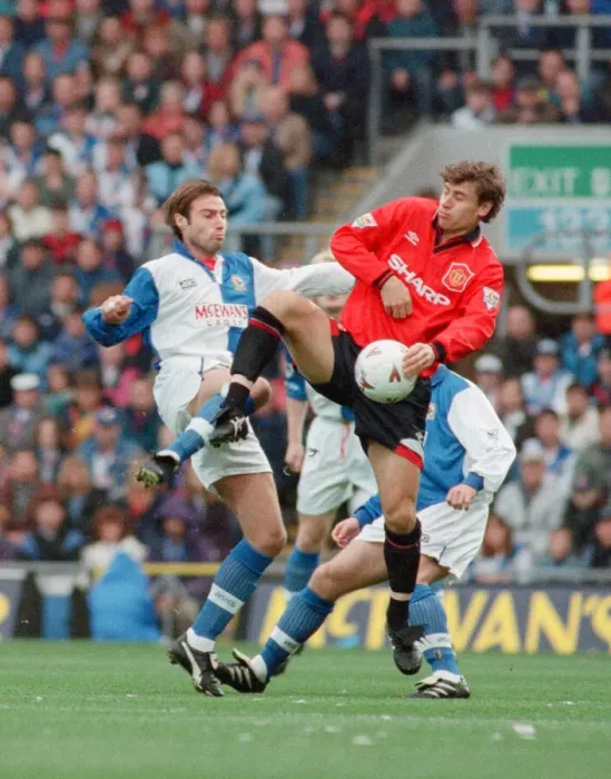 Framed Print : English Premier League match at Ewood Park. Blackburn Rovers 2 v Manchester United