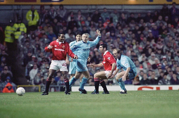 English Premier League match at Old Trafford. Manchester United 2 v Manchester City