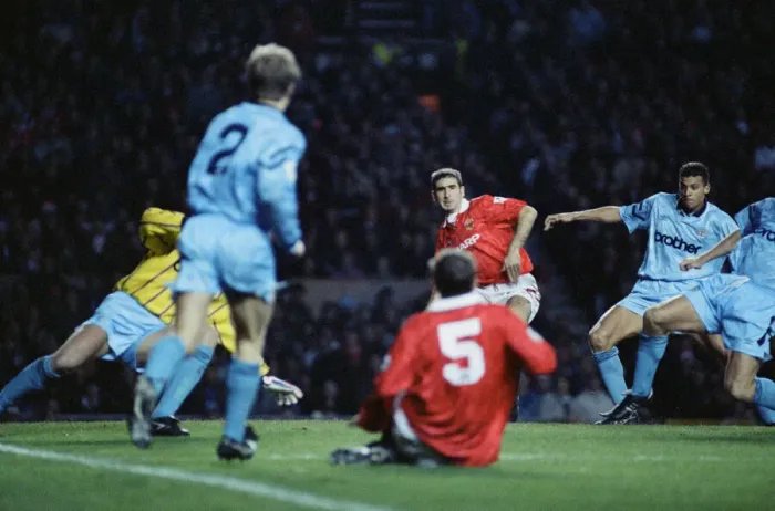 Framed Print : English Premier League match at Old Trafford. Manchester United 2 v Manchester City Framed Print : English Premier League match at Old Trafford. Manchester United 2 v Manchester City