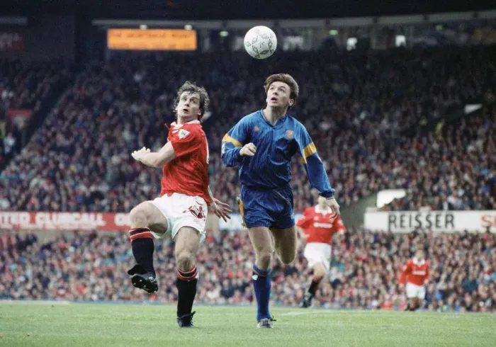 Framed Print : English Premier League Match at Old Trafford. Manchester United 0 v Wimbledon 1 Framed Print : English Premier League Match at Old Trafford. Manchester United 0 v Wimbledon 1