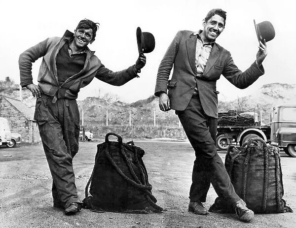 Enter the Coalmen - both in bowler hats. Two bowler-hatted gents turned up on Grandma