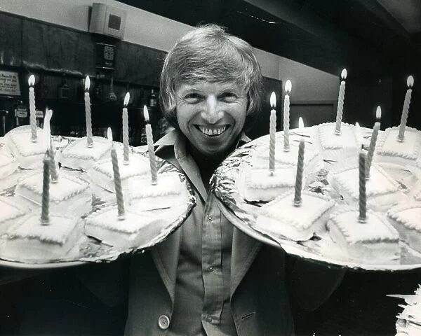 Entertainer Tommy Steele seen here celebrating his birthday