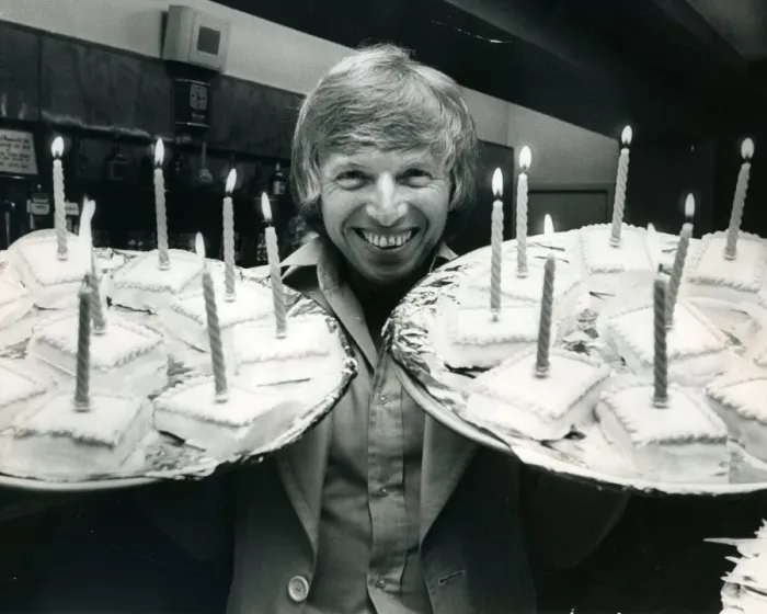 Framed Print : Entertainer Tommy Steele seen here celebrating his birthday Framed Print : Entertainer Tommy Steele seen here celebrating his birthday
