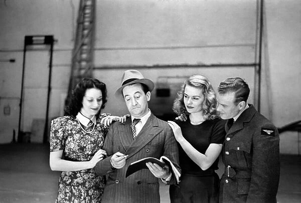Entertainers Stanley Lupino, Pat Kirkwood (Left), Sally Gray