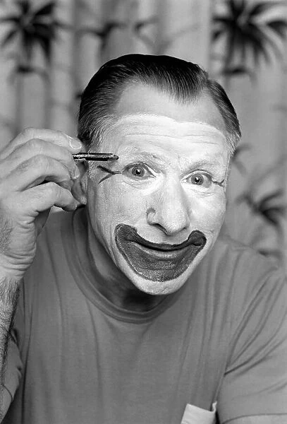 Entertainment: Clowns Blowey the clown seen here putting on his make-up before a