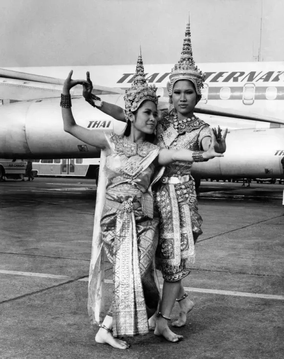 Framed Print : Entertainment: Dance. Two of the girls on the first flight will be Thailand dancers Framed Print : Entertainment: Dance. Two of the girls on the first flight will be Thailand dancers