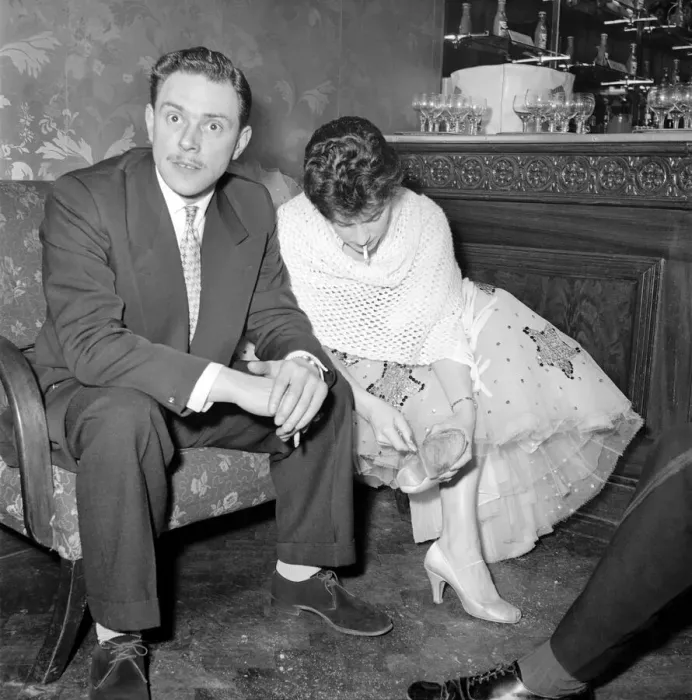 Framed Print : Entertainment: Television: Behind the scenes of Victor Sylvesters dancing club