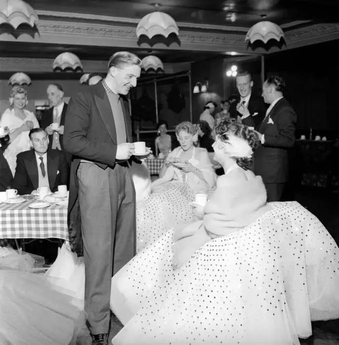 Framed Print : Entertainment: Television: Behind the scenes of Victor Sylvesters dancing club