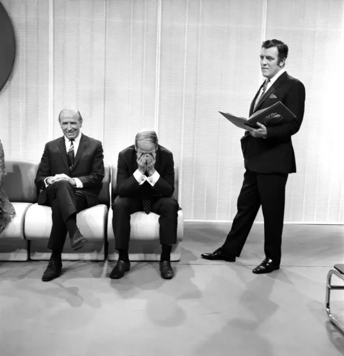Framed Print : Entertainment Television Sport Football: Bobby Charlton had a surprise of his life when Framed Print : Entertainment Television Sport Football: Bobby Charlton had a surprise of his life when